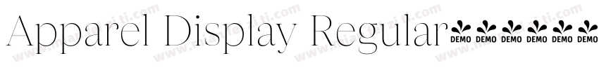 Apparel Display Regular字体转换